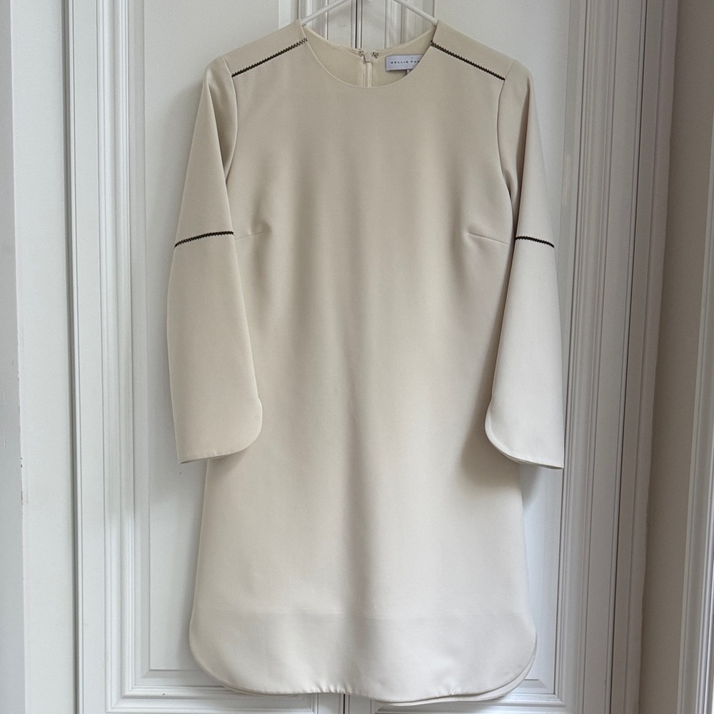 Nellie Partow Elegant Cream Dress